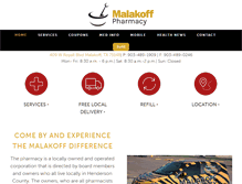 Tablet Screenshot of malakoffpharmacy.com